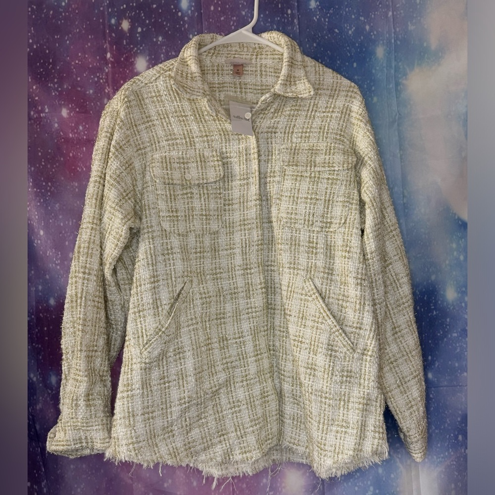 New willow & root Tinsel Tweed Shacket